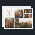 Tarjeta Festiva Navidades modernos de collage de fotos mínimo eleg<br><div class="desc">Acuarela de Nutcracker agua Navidades botánicos lindo festivo diseño de vacaciones</div>