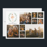 Tarjeta Festiva Navidades modernos de collage de fotos mínimo eleg<br><div class="desc">Acuarela de Nutcracker agua Navidades botánicos lindo festivo diseño de vacaciones</div>