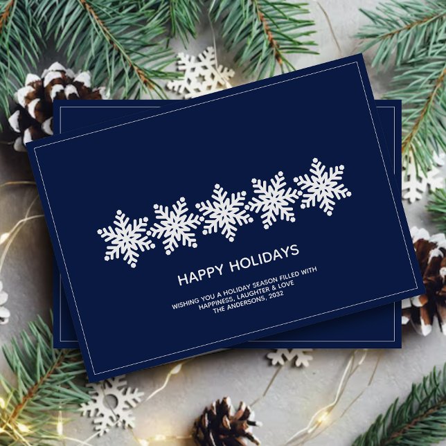 Tarjeta Festiva Navidades modernos de copos de nieve (Subido por el creador)