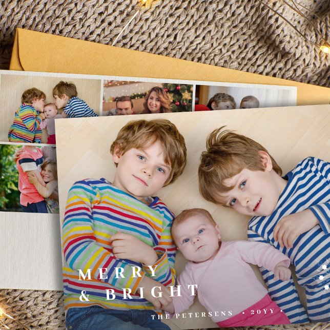 Tarjeta Festiva Navidades modernos de fotografía de 6 collages de  (Subido por el creador)