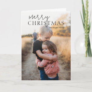 Tarjeta Festiva Navidades modernos de fotografía simple