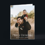 Tarjeta Festiva Navidades modernos de fotografía simple<br><div class="desc">Tarjeta de Navidades modernos con un diseño simple con "Feliz Navidad" en un divertido tipo de letra serif sobre tu foto favorita.</div>