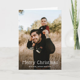 Tarjeta Festiva Navidades modernos de fotografía simple