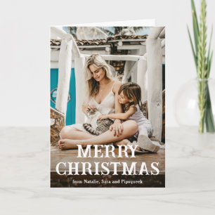 Tarjeta Festiva Navidades modernos de fotografía simple de tipo vi
