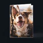 Tarjeta Festiva Navidades modernos de la foto de perro lindo<br><div class="desc">Tarjeta de Navidades de fotografía moderna con un diseño simple y mínimo con el saludo lindo "Furry and Bright" en un guión elegante sobre una foto de tu perro mascota. El interior tiene un collage de fotos con tres fotos verticales junto con tu mensaje personalizado en blanco y negro.</div>