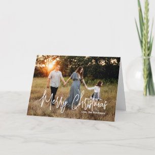 Tarjeta Festiva Navidades modernos de la fotografía con escritura 