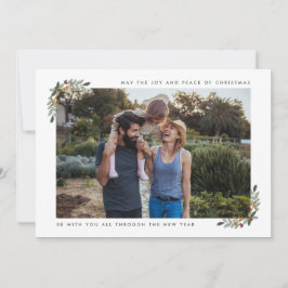 Tarjeta Festiva Navidades modernos de la fotografía de la familia