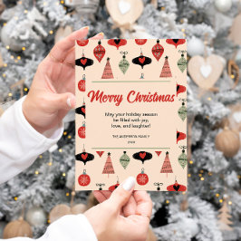 Tarjeta Festiva Navidades modernos de mediados del siglo XX