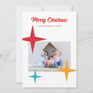 Tarjeta Festiva Navidades modernos de mediados del siglo XX, estre