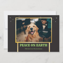 Tarjeta Festiva Navidades modernos de Peace on Earth Festive Fun