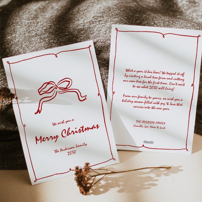 Tarjeta Festiva Navidades modernos de Red Knot (Subido por el creador)