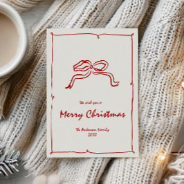 Tarjeta Festiva Navidades modernos de Red Knot