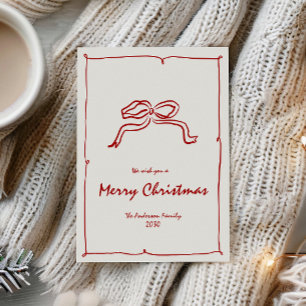 Tarjeta Festiva Navidades modernos de Red Knot