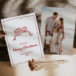 Tarjeta Festiva Navidades modernos de Red Knot