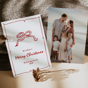 Tarjeta Festiva Navidades modernos de Red Knot