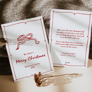 Tarjeta Festiva Navidades modernos de Red Knot