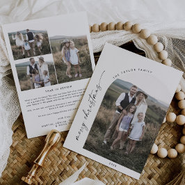 Tarjeta Festiva Navidades modernos del Boho Arch fotográfico año t