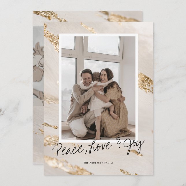 Tarjeta Festiva Navidades modernos Festividad de bienvenida de la  (Anverso / Reverso)