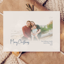 Tarjeta Festiva Navidades modernos | Foto de Blue Faded