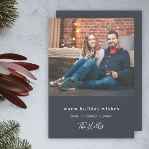 Tarjeta Festiva Navidades modernos   Foto de pareja de estilo mini