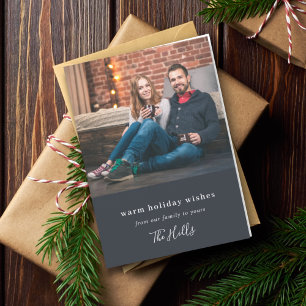 Tarjeta Festiva Navidades modernos Foto de pareja de estilo mini
