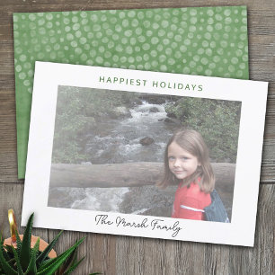 Tarjeta Festiva Navidades modernos fotográficos marcan la frontera