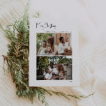 Tarjeta Festiva Navidades modernos guión vertical 3 foto<br><div class="desc">Esta moderna tarjeta de vacaciones vertical de guiones de Navidades 3 es perfecta para tu minimalista y chic saludo de vacaciones en blanco y negro. La caligrafía escrita a mano, mínima y caprichosa, es delicada y rústica, aunque elegante y elegante. El diseño refleja un simple día de invierno blanco y...</div>