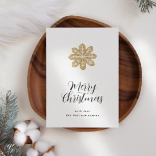 Tarjeta Festiva Navidades modernos mínimos guión elegante