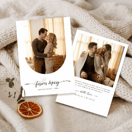 Tarjeta Festiva Navidades modernos para siempre Merry recién casad