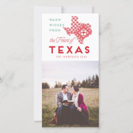 Tarjeta Festiva Navidades modernos: Saludo fotográfico del corazón