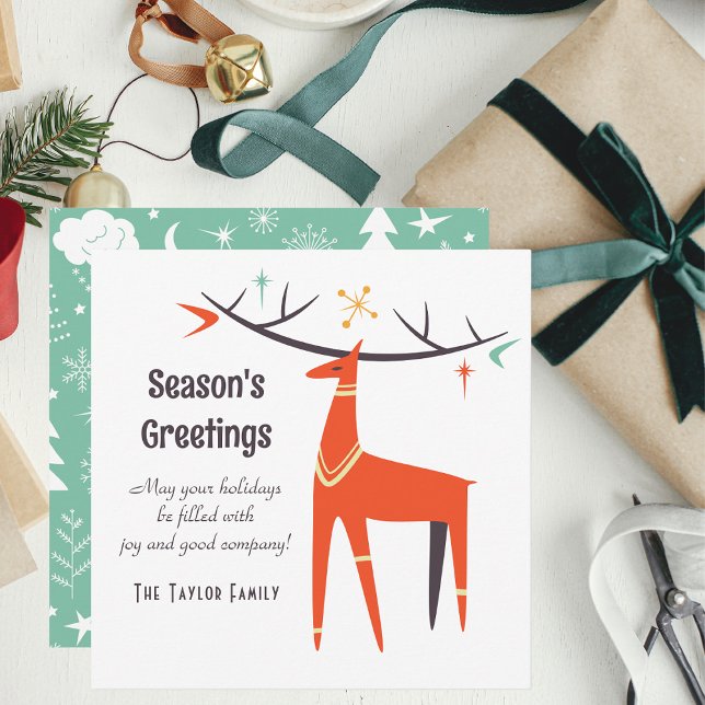 Tarjeta Festiva Navidades modernos | Vintage | Retro | Script (Subido por el creador)