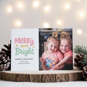 Tarjeta Festiva Navidades modernos y corteses coloridos de fotos