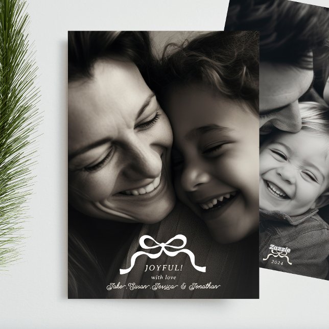 Tarjeta Festiva navidades modernos y de moda con estilo arco 2 fot (Subido por el creador)