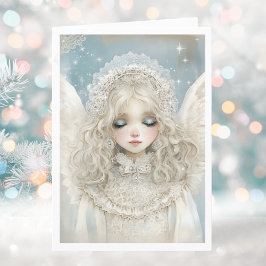 Tarjeta Festiva Navidades modernos y elegantes Angel Sparkle