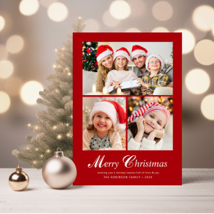 Tarjeta Festiva Navidades modernos y elegantes de letras
