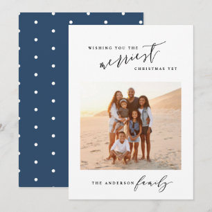 Tarjeta Festiva Navidades modernos y minimalistas de guiones elega