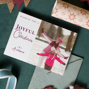 Tarjeta Festiva Navidades modernos y modernos con copos de nieve. 