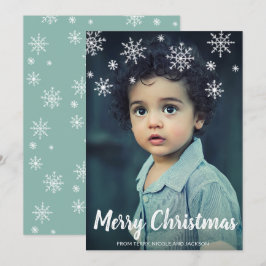 Tarjeta Festiva Navidades modernos y sencillos con copas de nieve