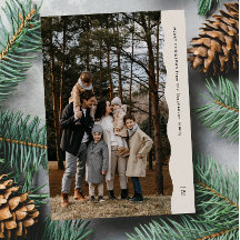 Navidades modernos y sencillos de dos fotos con bo