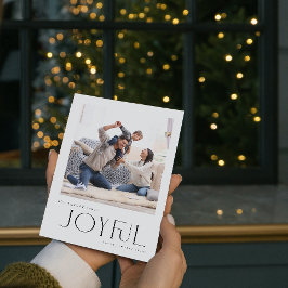 Tarjeta Festiva Navidades modernos y sencillos de fotografía famil