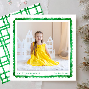 Tarjeta Festiva navidades modernos y sencillos de fotomarcos retro