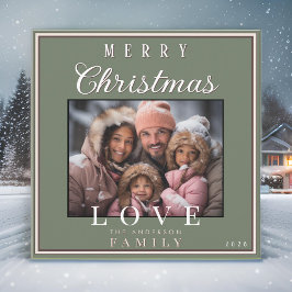 Tarjeta Festiva Navidades modernos y simples de la tipografía vint