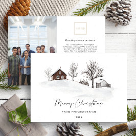 Tarjeta Festiva Navidades Monocromo Winscape Business