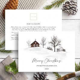 Tarjeta Festiva Navidades Monocromo Winscape Business