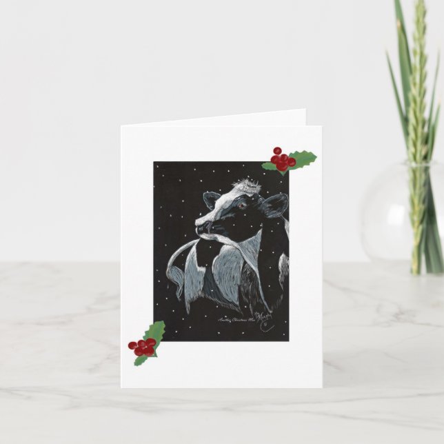 Tarjeta Festiva Navidades Moo (Anverso)