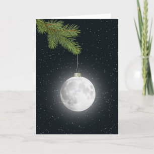 Tarjeta Festiva Navidades Moon Ornament