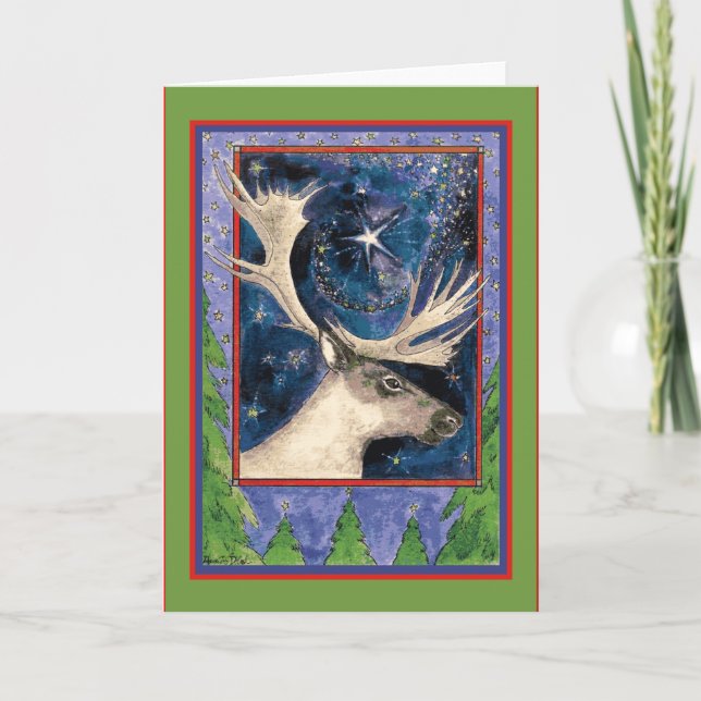 Tarjeta Festiva Navidades Moose (Anverso)
