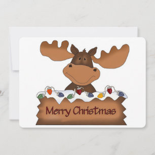 Tarjeta Festiva Navidades Moose