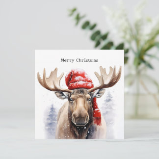 Tarjeta Festiva Navidades Moose Card