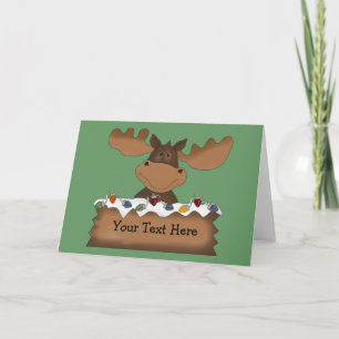 Tarjeta Festiva Navidades Moose (personalizable)